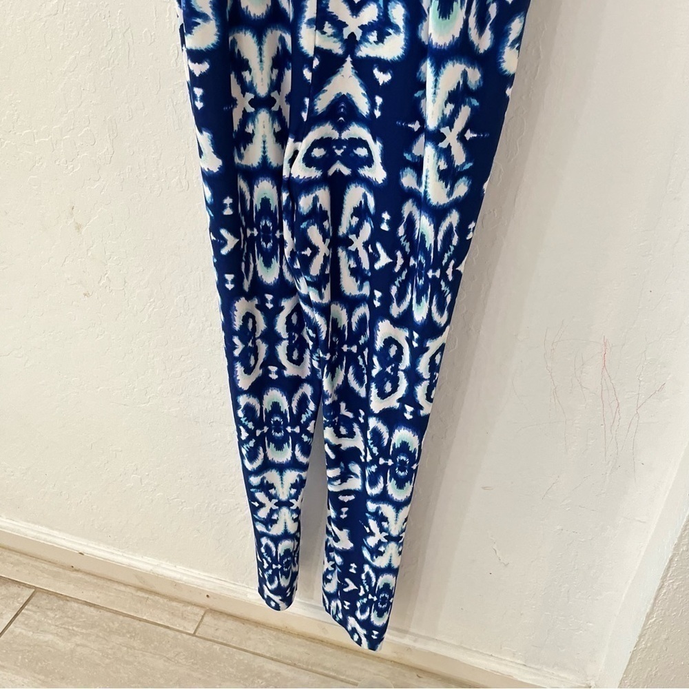 Boston Proper Blue White Tank Jumpsuit Jumper Playsuit Size 10 - Picture 3 of 13